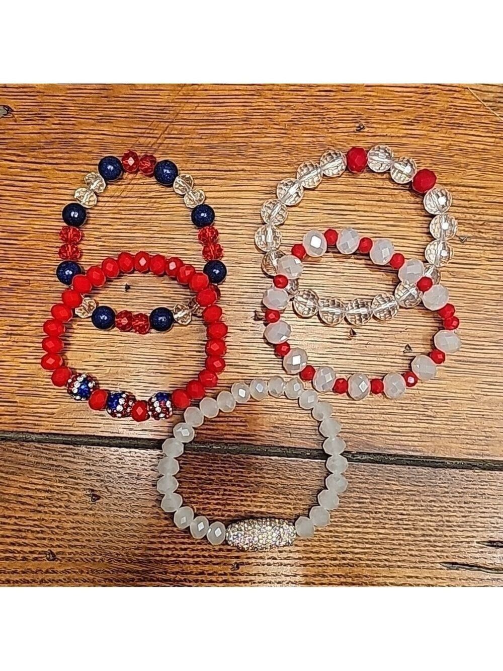 5 piece stretch bracelets boho chic